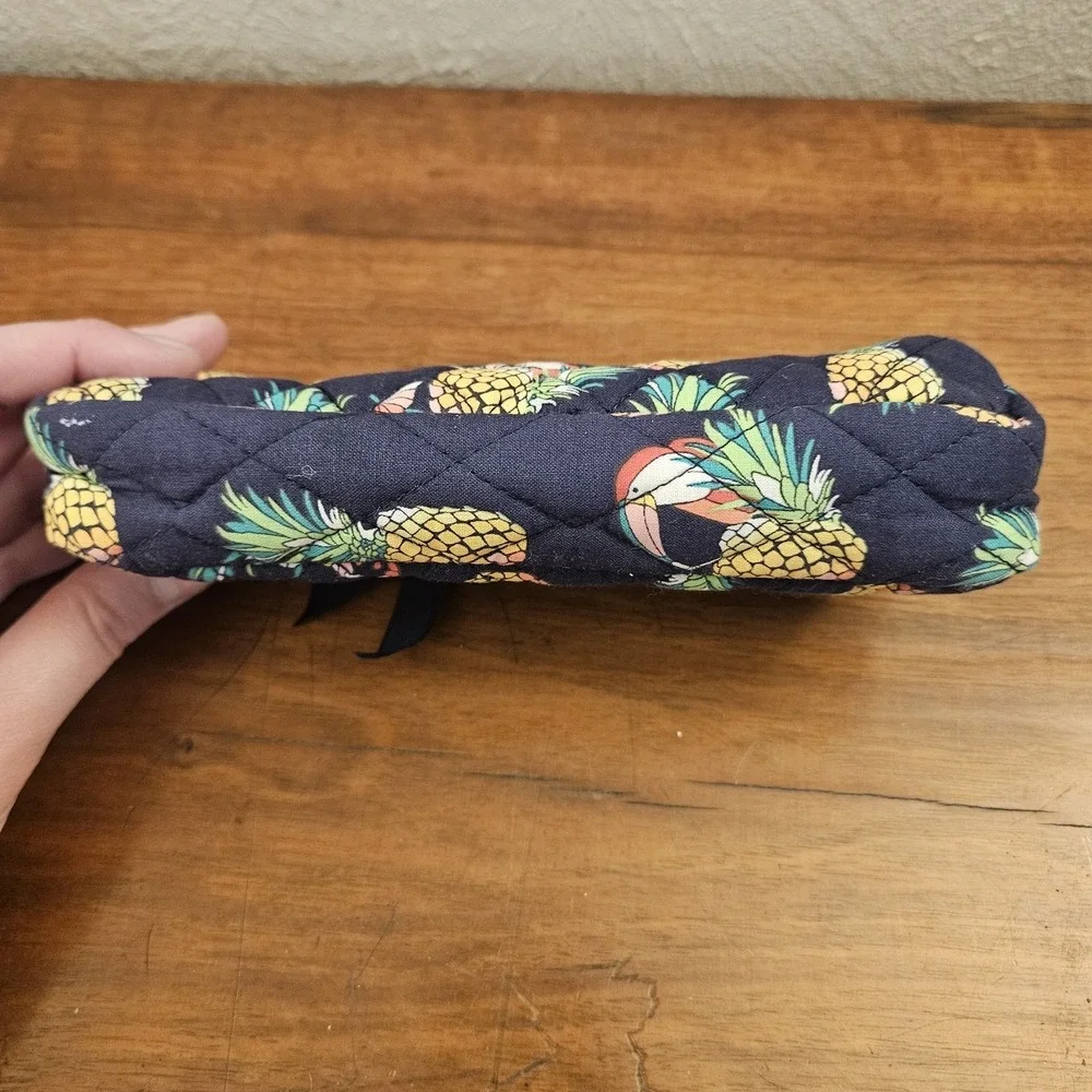 Vera‎ Bradley Toucan Party Make Up Brush & Pencil Case Zipper Plastic Lined